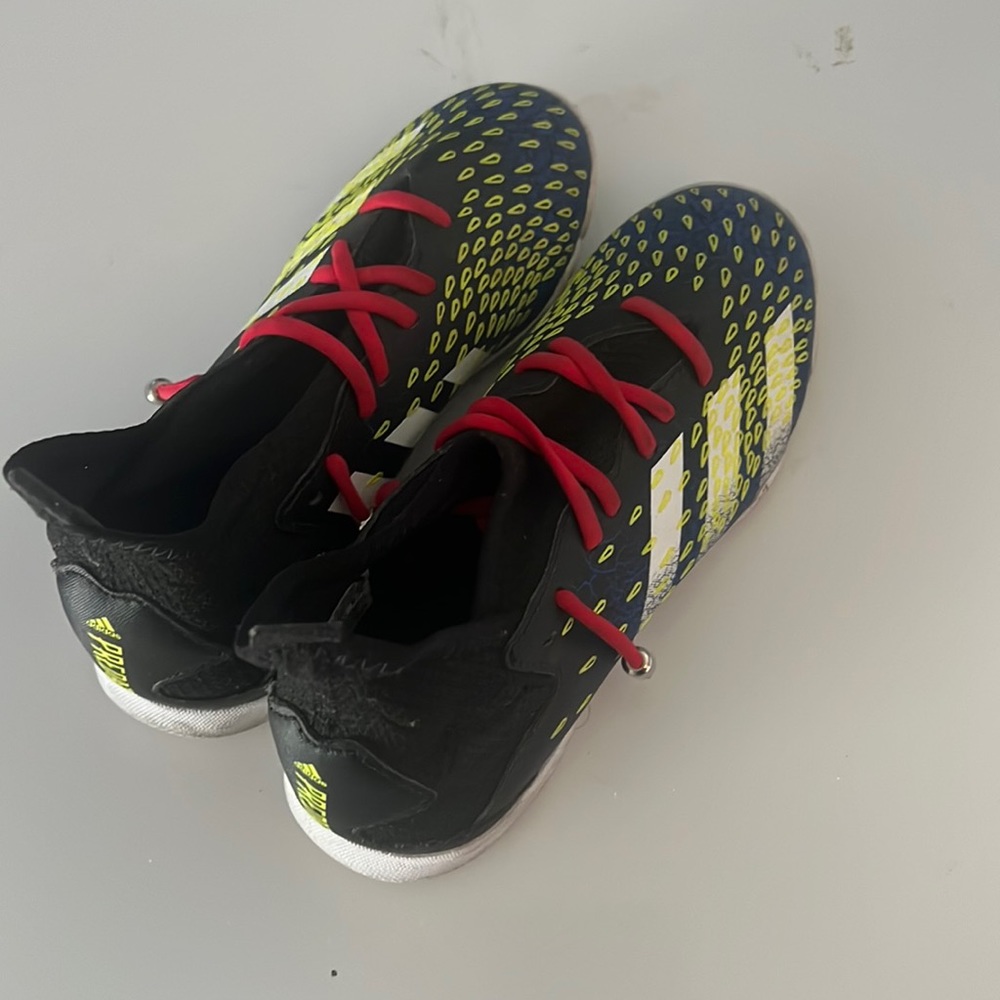 Kids adidas soccer shoes.  Lac-less system